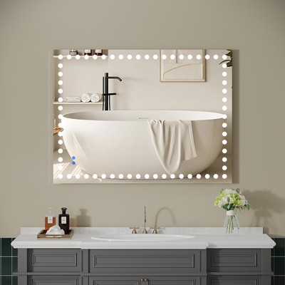 40X32 in Led-Lit Bathroom Mirror Anti-Fog Vanity Mirror Memory Makeup Mirror