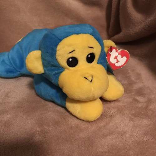 Vintage 1998 TY Pillow Pal “Swinger” Monkey 17” To Tip Of Tail w/Tag