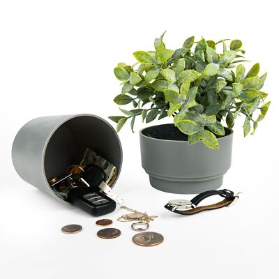 Flower Pot with Hidden Safe Secret Compartment fro Keys Valuables Money Cash