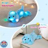 WEWILL 18'' Light up Puppy Stuffed Animal Creative Night Light Lovely LED Dog Glow Soft Plush Toy Gifts for Kids on Christmas Birthday Valentines Festivals, Blue