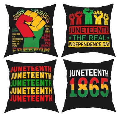 LAIPUTER Juneteenth Celebrate Freedom African American Throw Pillow Covers 18...