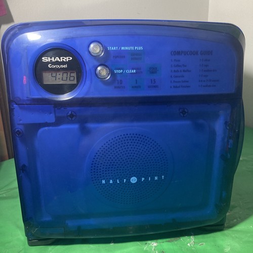 SHARP Carousel Microwave Blue Camper Dorm Cube Carousel