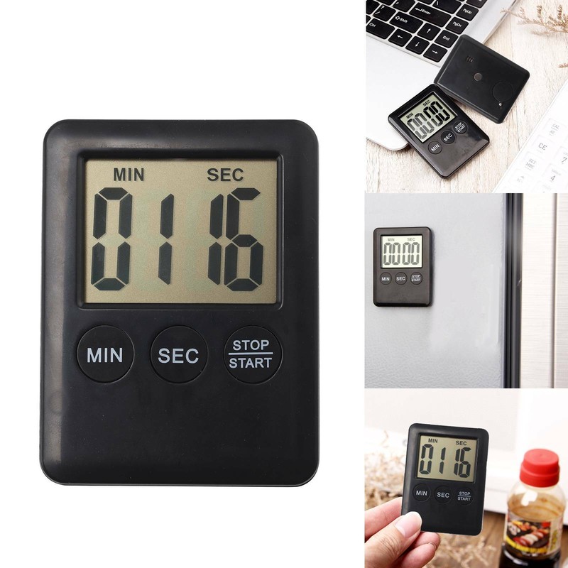 Digitaler Kurzzeitmesser Timer Küchenwecker Stoppuhr mit Magnet Eieruhr Teetimer