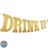 Gold Glittery Drink Up Beaches Banner Coconut Tree Banner Hawaiian Party Decoration Luau Party Decorations Tropical Summer Beach Party Decoration