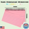 Koogel 500PCS Index Cards, 3x5 Inches Flash Cards with Waterproof Covers Ruled Lined both Side Heavy Weight Notecards Study Flashcards with Spiral 10 Colors for Studying Learning School College Office