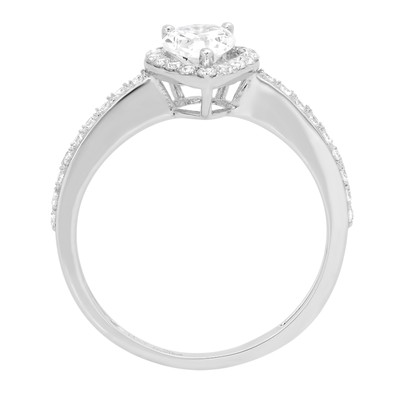 Pre-owned Pucci 1.02ct Pear Vvs1 Simulated Diamond Halo Promise Engagement Ring 14k White Gold