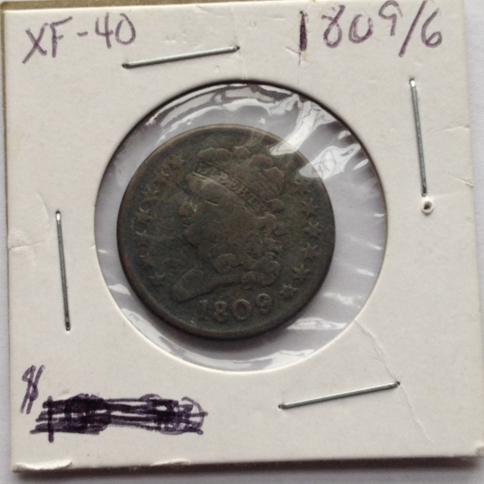 1809 CLASSIC HEAD 1/2 HALF CENT