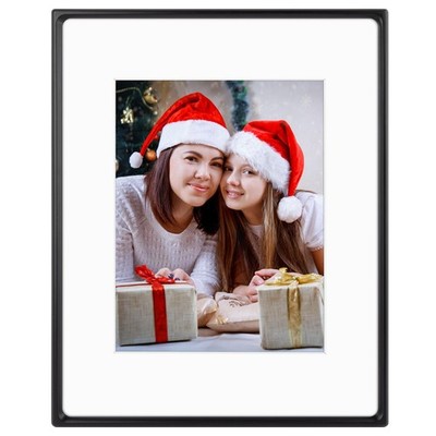 16x20 Black Wood Photo Picture Frame Fits 11x14 Glass Front Mat Wall Gallery