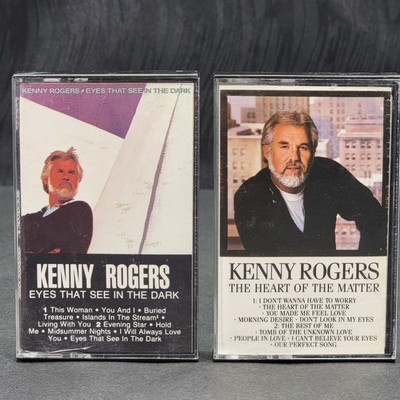 Kenny Rogers Cassette Tape Lot Eyes that See in the Dark & Heart of the Matter 