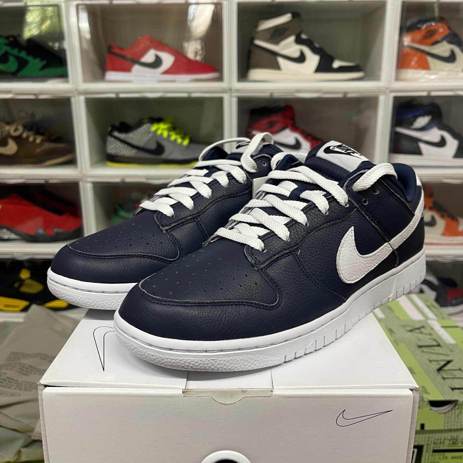 Pre-owned Nike Ds  Dunk Low By You 365 Sb Id Sz 9 Navy White Jordan 1 Lobster