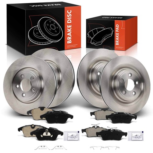 12xFront & Rear Disc Brake Rotors & Brake Pad for Jaguar XF 