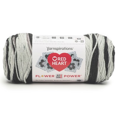 Red Heart All In One Granny Square Yarn-BLACK DAHLIA