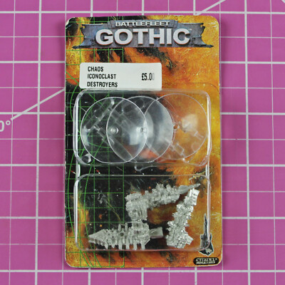 Battlefleet Gothic Chaos Iconoclast Destroyers NIB Metal, OOP Games Workshop BFG