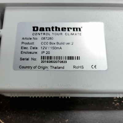 DANTHERM CONTROL YOUR CLIMATE Article 087280 cco box build ver.2.     12 V/150mA