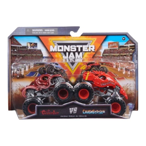 Monster Jam Diecast Trucks Octon8er Vs. Crushstation 2 Pack