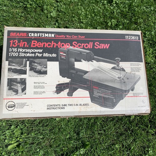 Man 13" Scroll Saw Vintage New Open Box Extra Blade 0923613