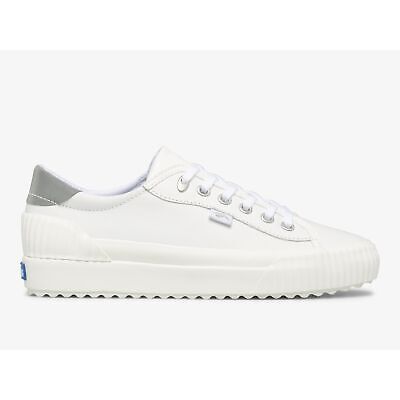 

Keds Женские кожаные кроссовки Demi TRX White Silver 5 M Fashion Sneakers Leather