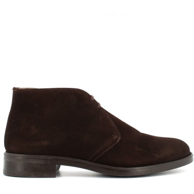 ANTICA CUOIERIA ANTICA CUOIERIA A21G HERREN STIEFELETTEN 17671-1-N88 VELOUR DUNKELBRAUN