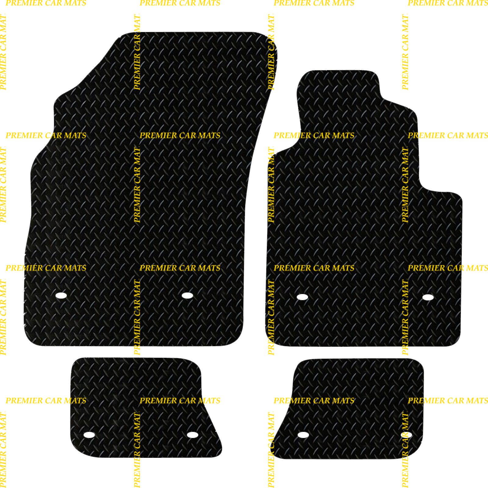FITS BENTLEY CONTINENTAL GT 2003 TO 2011 TAILORED BLACK RUBBER CAR FLOOR MATS