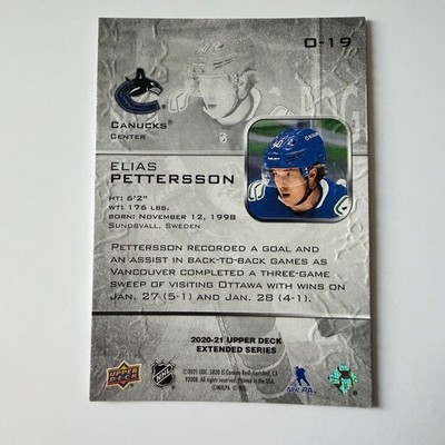 2020 Upper Deck Extended #O-19 Elias Pettersson Ovation