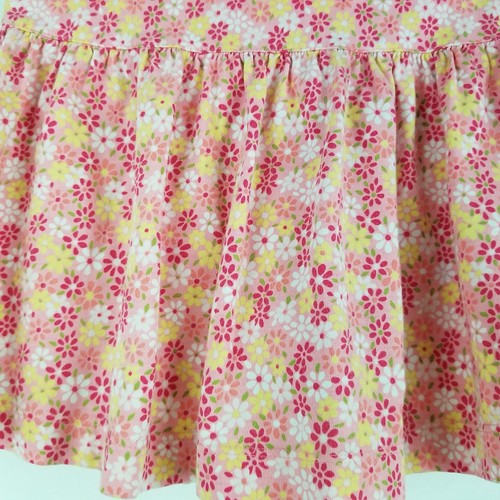 Lands End Girls Skirt 5 Pink Floral Built in Shorts MV4