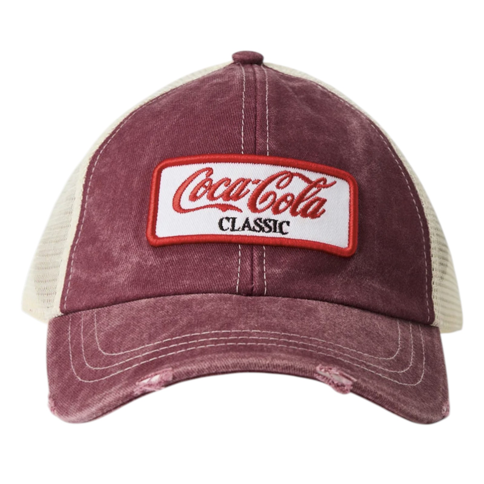 Coca-Cola Classic Embroidered Patch Adjustable Snapback Trucker Hat Cap