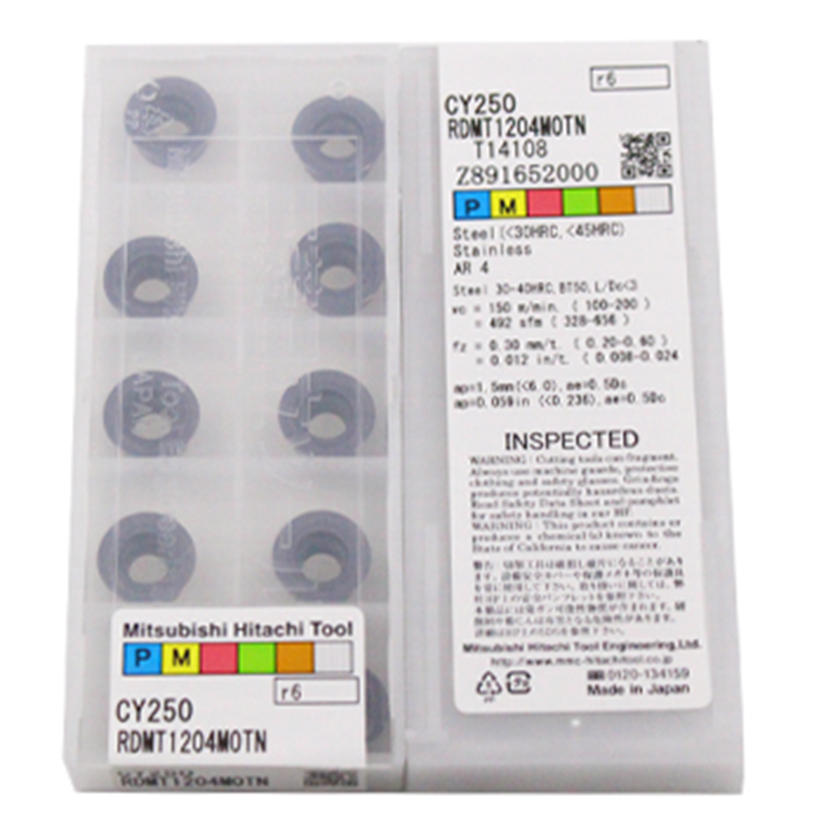 HITACHI RDMT 1204 MOTN CY250 CNC Carbide Inserts 10PCS/ Box New | eBay