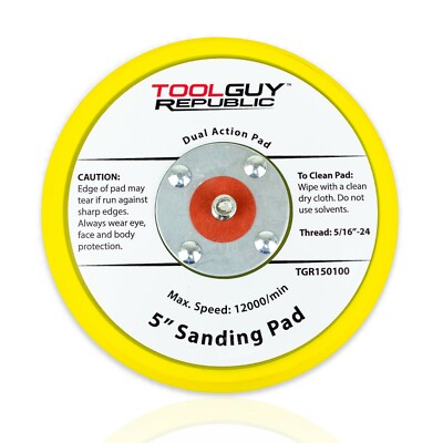 TGR 5'' PSA Vinyl Low Profile Sanding Backup Pad - For Random Orbital Sanders