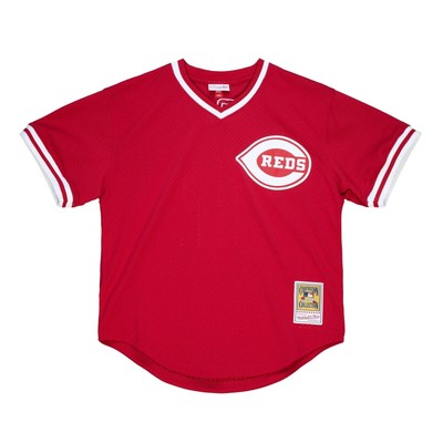Mitchell & Ness Red MLB Cincinnati Reds Барри Ларкин 1990 Пуловер Джерси