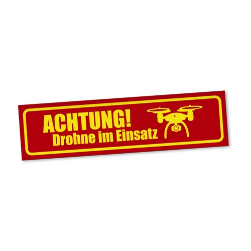 Achtung Drohne Magnetschild Auto Vorsicht Luftaufnahmen Magnetfolie Geschenkidee