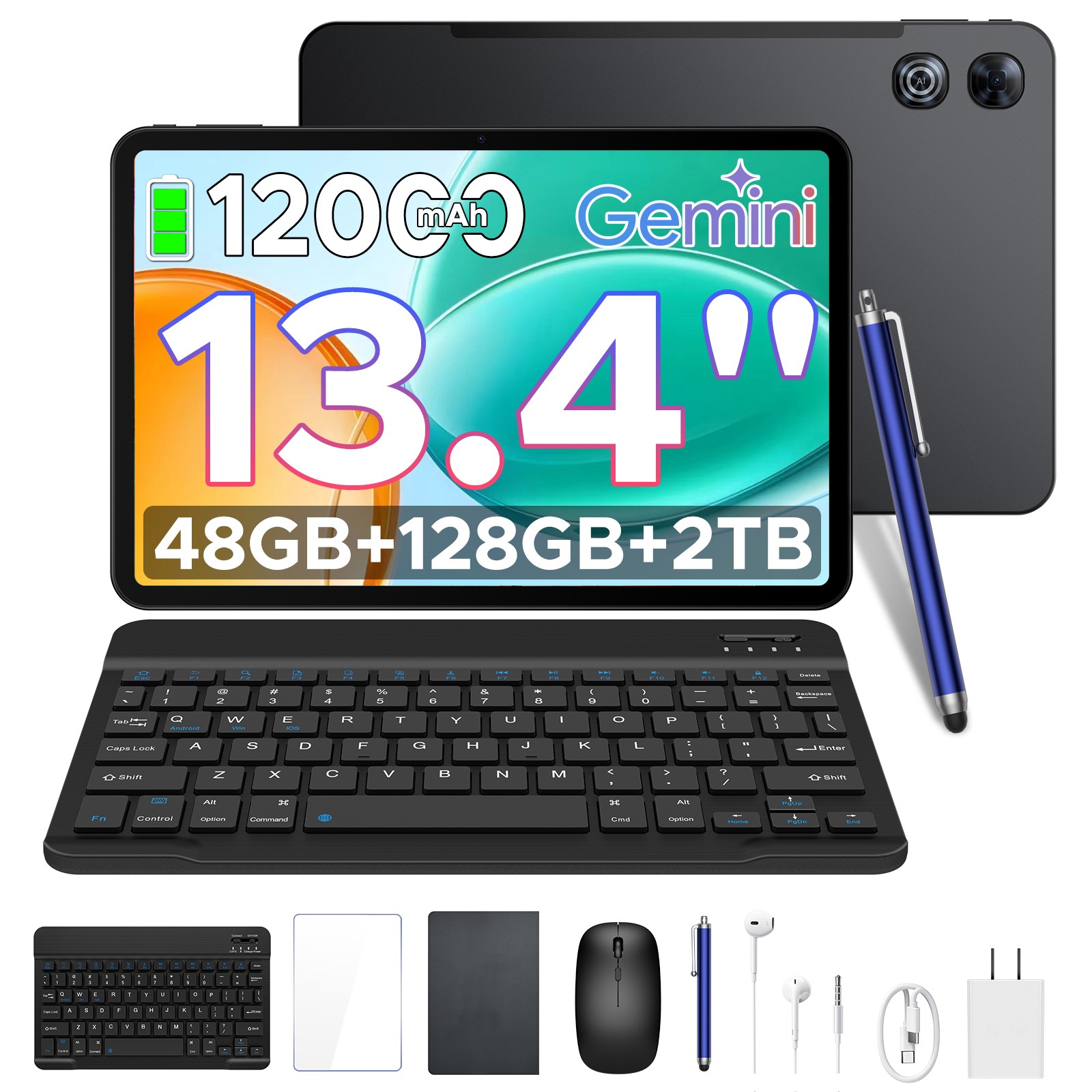 POCKAM P13 Pro Android16 color：Gray POCKAM P13 Android 16 Tablet 13.4 inch Tablet 48GB+128GB 12000mAh