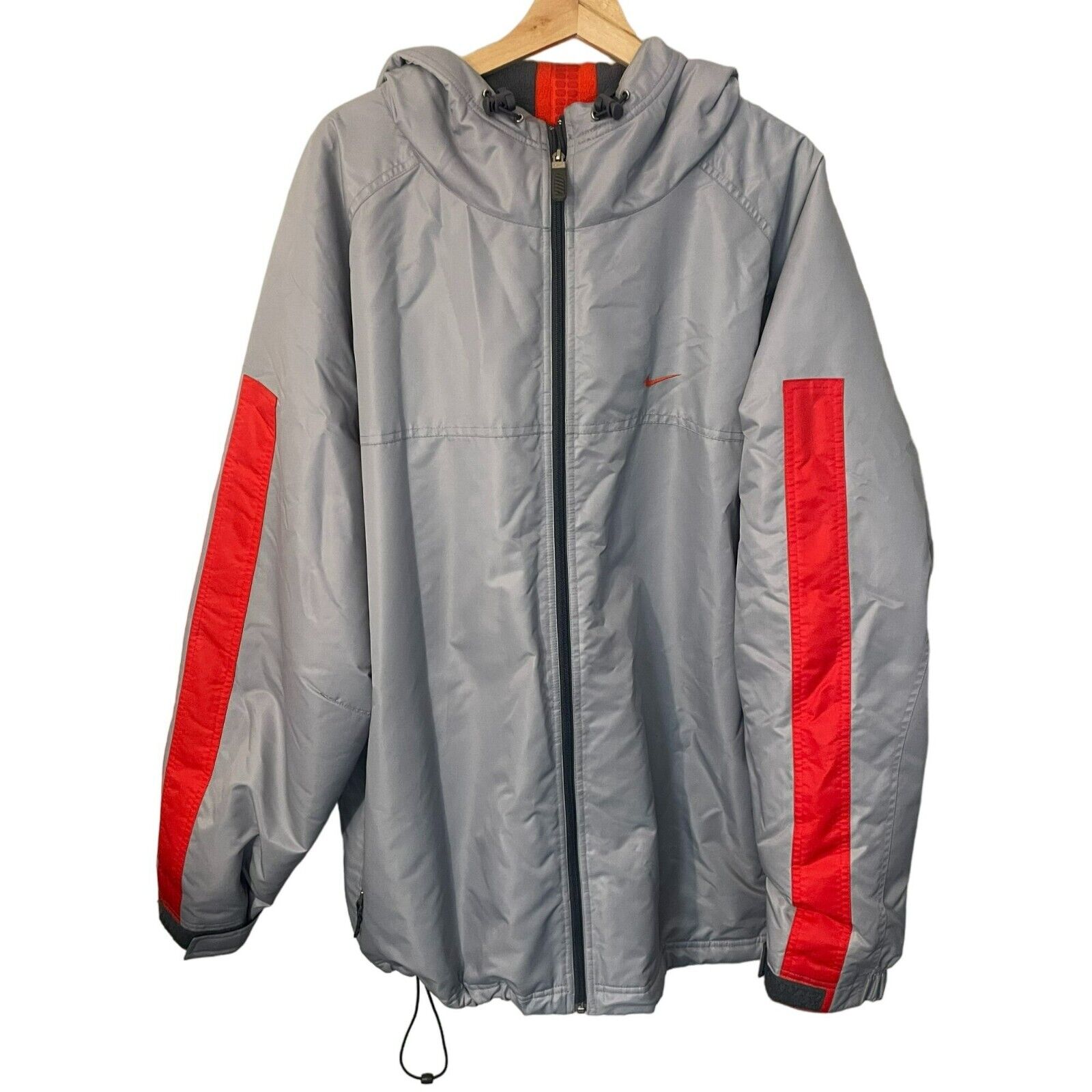 Vintage 90s Y2K Nike MMIV Hooded Fleece Lined Ski Snowboard Jacket Men XXL Gray Vintage 90s Y2K Nike MMIV Hooded Fleece Lined Ski Snowboard Jacket Men XXL Gray