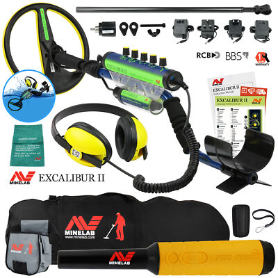 Minelab Excalibur II 1000 Waterproof Detector w/ Pro Find 35, Carry Bag, Pouch