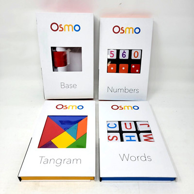 Osmo Genius Bundle Kit With Base, Numbers, Words, Tangrams Game Set of 4