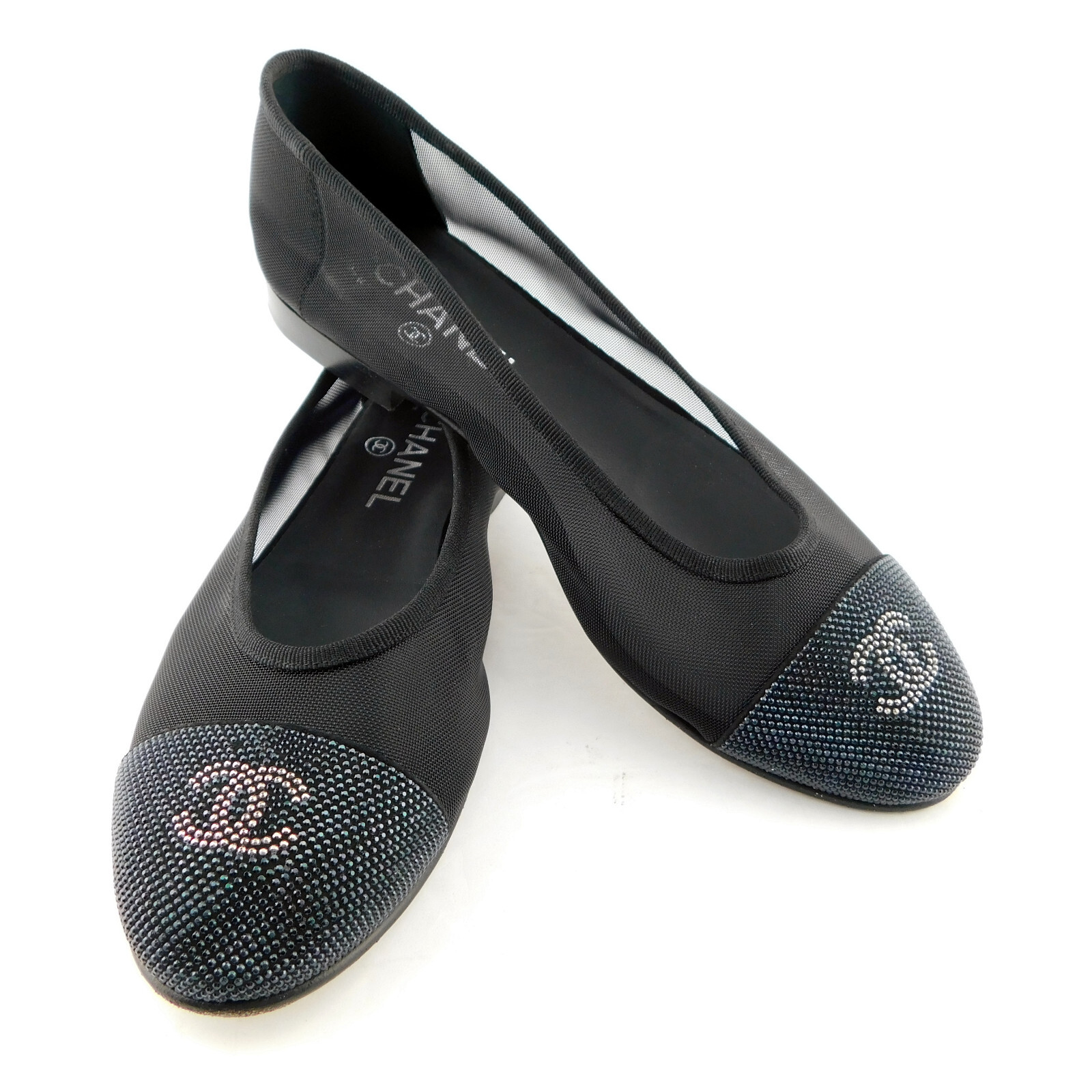 靴 CHANEL Coco Mark Ballerina SILVER BLACK CHANEL | Shoes | Authentic Limited Edition Metallic Silver