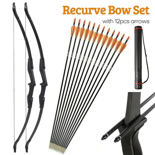 57in Takedown Archery Recurve Bow Right Left Hand Hunting 12