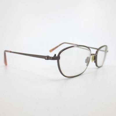 Flexon Billie 045 Brown Oval Titanium Metal Eyeglasses Frames 49-17-135
