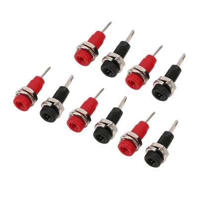 J.40003 2mm Banana Jack Socket Adapter Panel Mount Binding Post Black And Red
