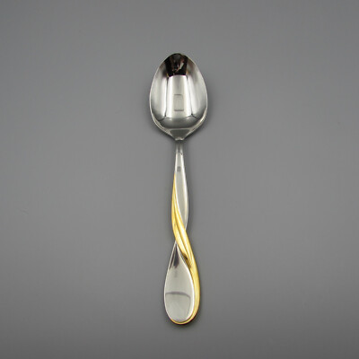 Oneida Stainless GOLDEN AQUARIUS  Serving Spoon NOS USA