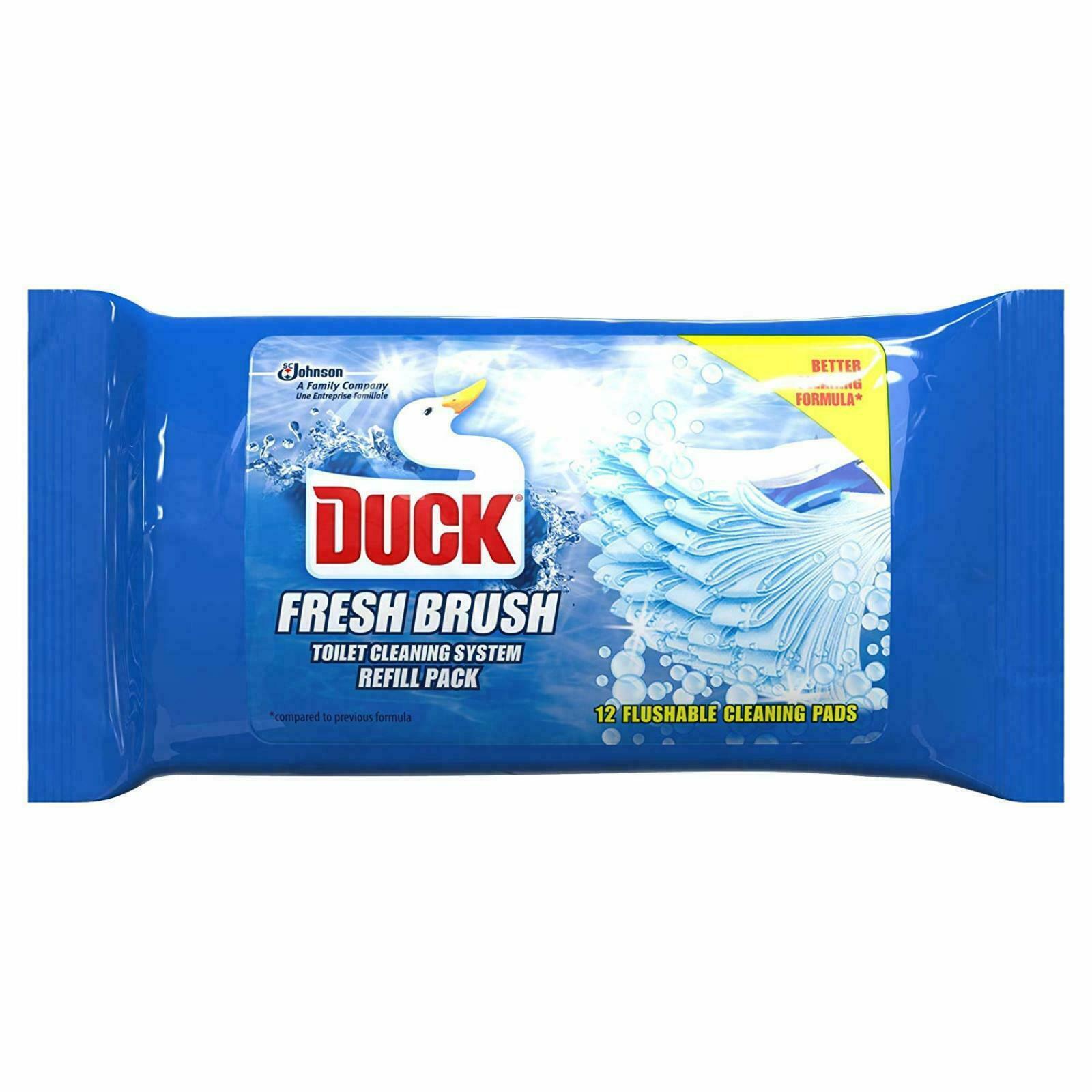 36 Refills Packs Flushable Cleaning Pads Of Duck Toilet Cleaner - Shop UK