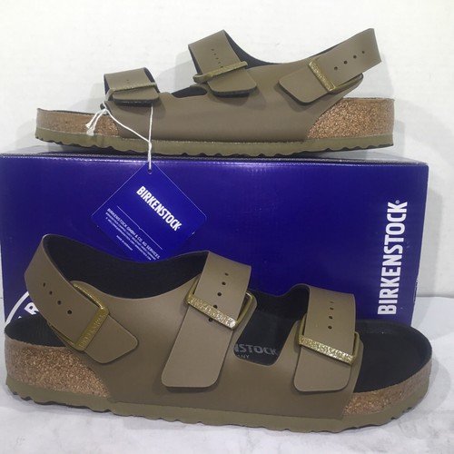 未使用【size42】BIRKENSTOCK MILANO Birkenstock Women's Milano Crosstown black oiled leather