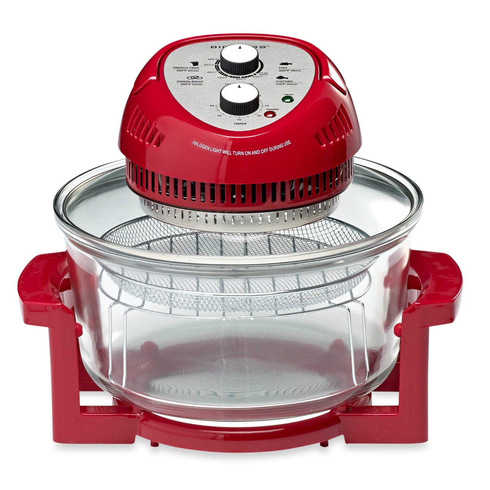 Big Boss Air Fryer 1300Watt, 16Quart, Red As Seen on TV, Brand New