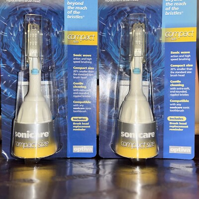 X2 New Sonicare Compact Size Replacement Toothbrush Head