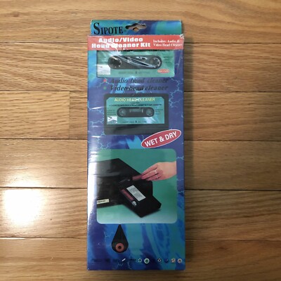 Sipote AUDIO/VIDEO HEAD CLEANER KIT WET AND DRY CASSETTE/VHS