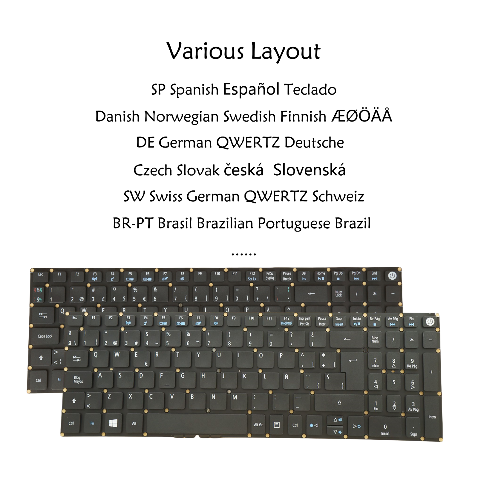 Laptop Keyboard for Acer TravelMate TX50-G1 TX50-G2 TX520-G2-MG