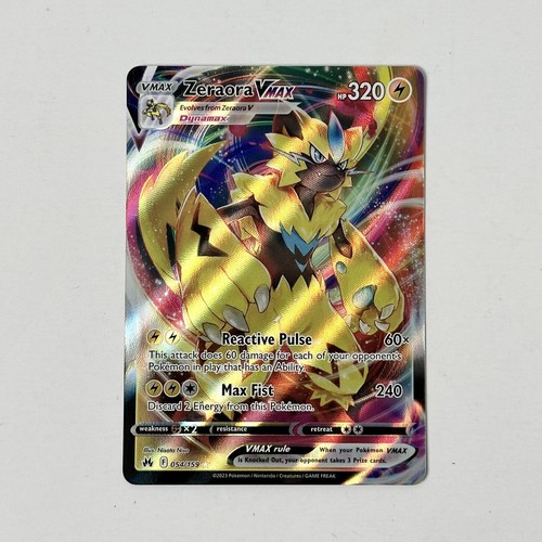 Pokemon TCG Card Zeraora VMAX 054/159 Crown Zenith ULTRA