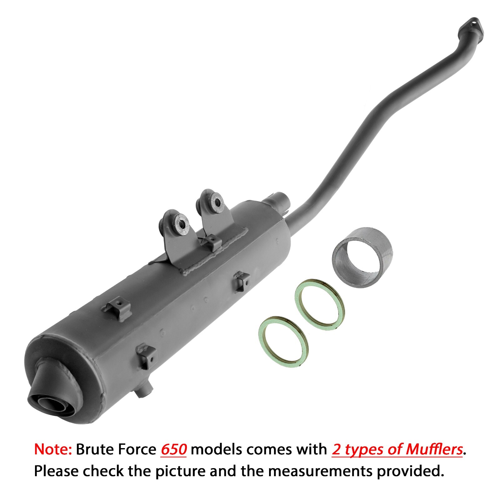 Exhaust Muffler W/Gasket For Kawasaki Brute Force 650