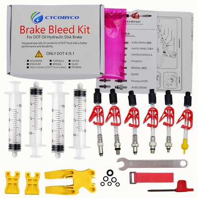 Brake Dot Oil Bleed Kit For Avid Sram Formula Hayes Bngal Ho