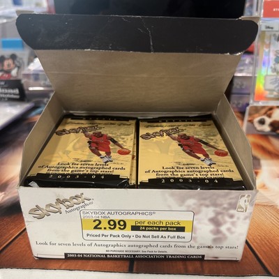 2003-04 Fleer Skybox Autographics Basketball Retail Box 12 Packs. Lebron Rookie?
