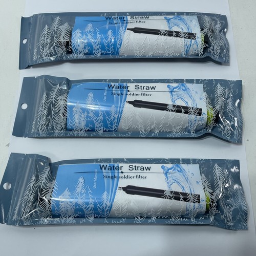 3x NEW SEALED LoGest  Portable Water Filter Straws EMERGENCY/OUTDOOR BACKPACKING